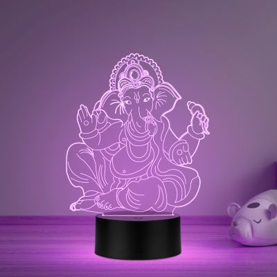 The Lord Ganesha Night lamp Color Changing Led Light with Remote Control  Decoration Lamp Gift for Diwali